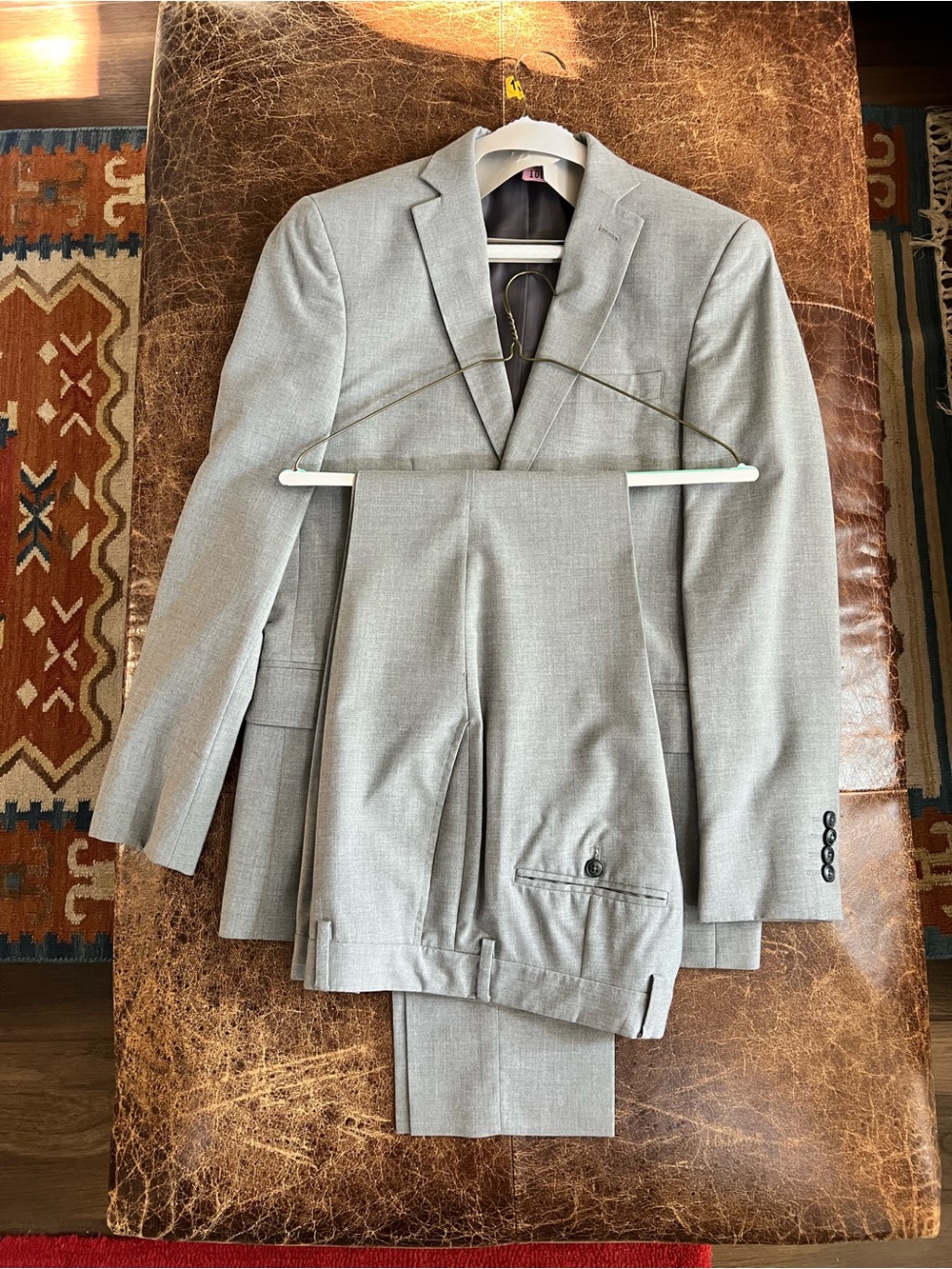 Haggar Light Gray Men's Two-Piece Suit